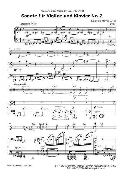 Sonate für Violine und Klavier Nr. 2