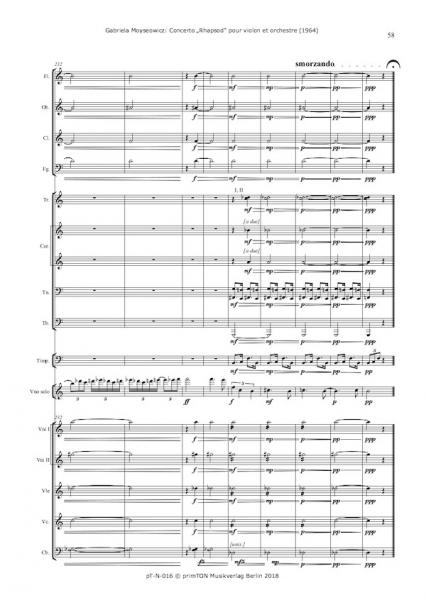 Concerto "Rhapsod" pour Violon et Orchestre