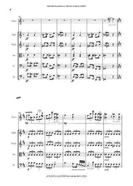 Marche funèbre für Violine solo und Streichorchester